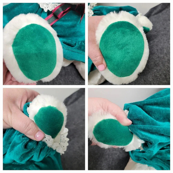 "Vintage T.L. Toys Loveable Holiday Friends Christmas Bear White Plush Girl Bear - Picture 10 of 15